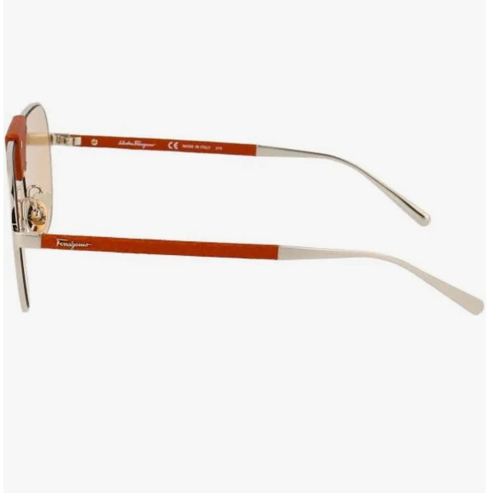 Ferragamo Stylish Brown Aviator Sunglasses - Picture 4 of 4